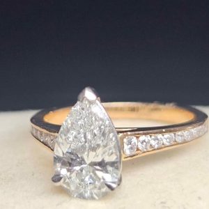 Valuated Ladies 18ct Rose and White Gold Lab Grown and Natural Diamond Ring - HL19540