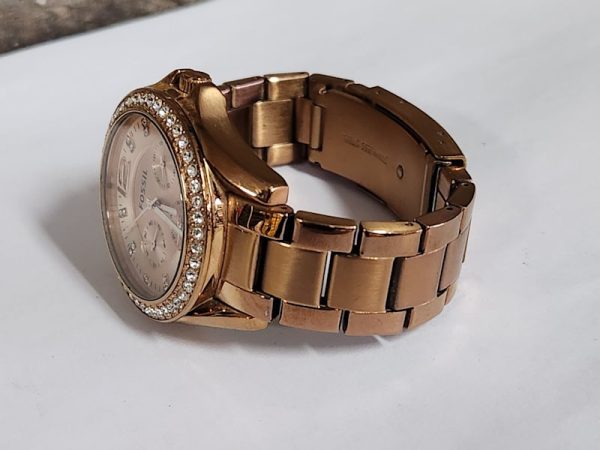 Unisex 40mm Fossil Rose Gold Chronograph Watch - HL9015 - Image 28