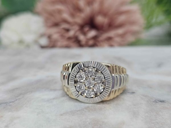 Men's Two-Tone 10ct Gold Diamond Ring (12.6gms) - HL24471 - Image 7