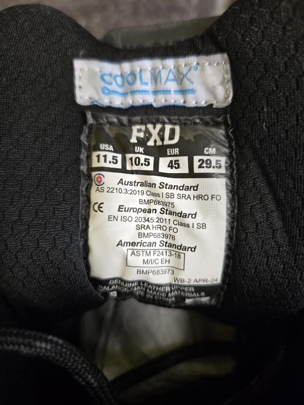 FXD Steel Capped Work Boots (US 11.5) - 24485 - Image 4