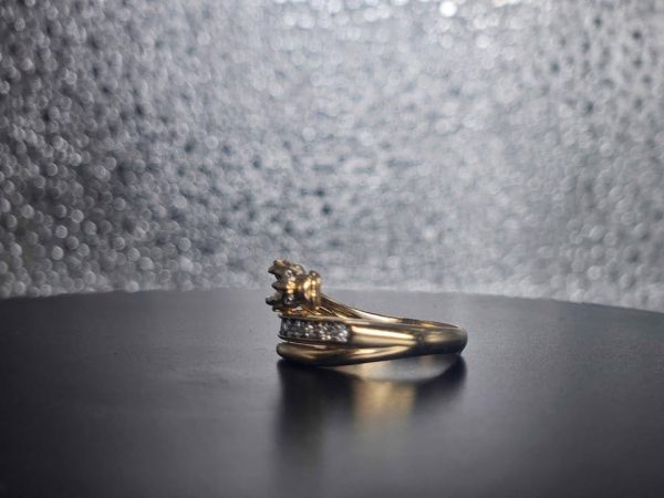 Ladies 9ct Yellow Gold Dragon Illusion Set Diamond Ring - HL20426 - Image 3