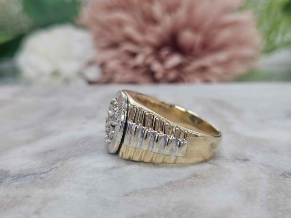 Men's Two-Tone 10ct Gold Diamond Ring (12.6gms) - HL24471 - Image 3