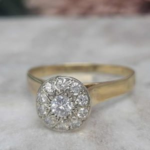 Ladies 18ct Yellow Gold Diamond Ring (3.4gms) - HL6738
