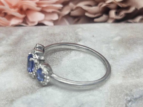 Ladies 14ct White Gold Sapphire and Diamond Ring (3.51gms) with Valuation - HL15628 - Image 5