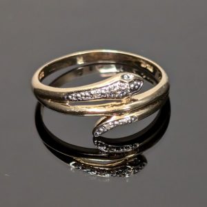 Unisex 9ct Gold Snake Ring - LG25063