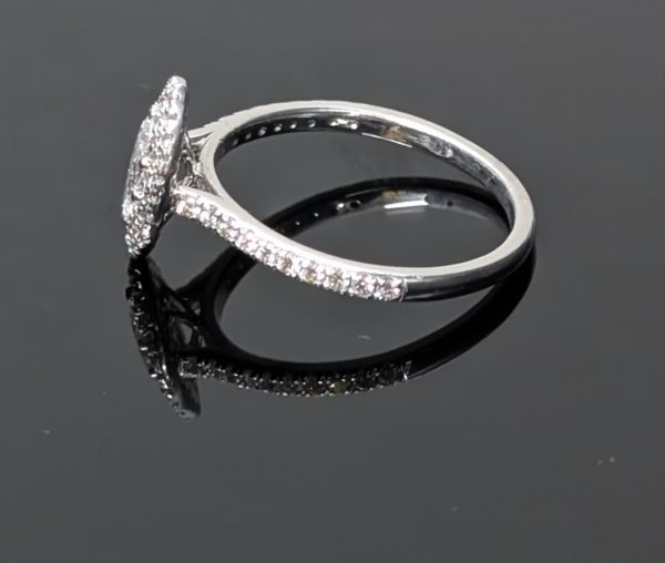 18ct White Gold Marquise Diamond Double Halo Engagement Ring - LG3376 - Image 16