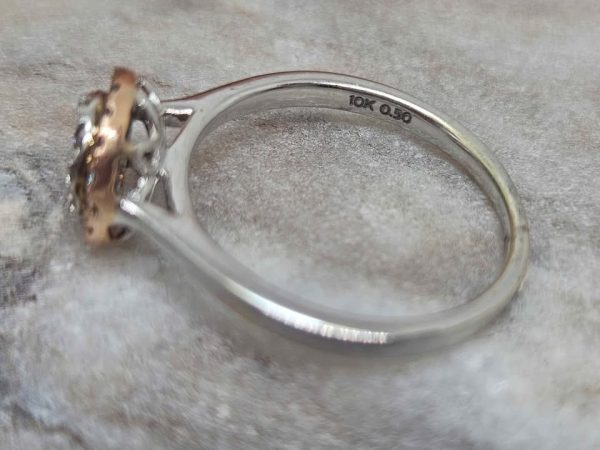 Ladies 10ct White Gold Diamond Double Halo Ring (2.9gms) - HL14264 - Image 7