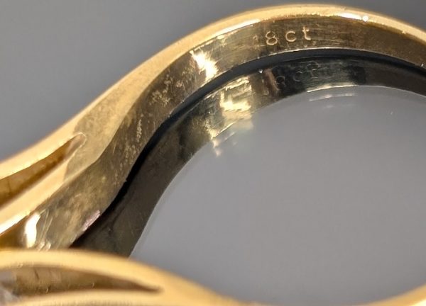 Vintage 18ct Yellow Gold Diamond Set Dress Ring - LG6578 - Image 2
