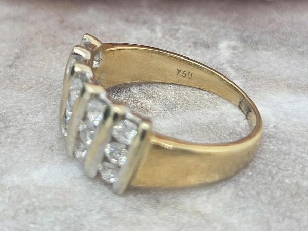 Ladies Valuated 18ct Yellow and White Gold Diamond Ring (5.1gms) - HL5362 - Image 9