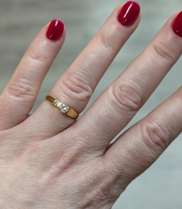Vintage 18ct Yellow Gold Diamond Set Dress Ring - LG6578 - Image 18