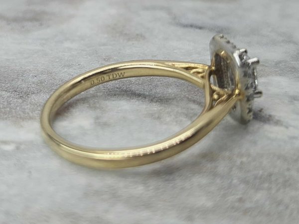 Valuated Ladies 14ct Yellow and White Diamond Double Halo Ring (3.11gms) - HL3966 - Image 11