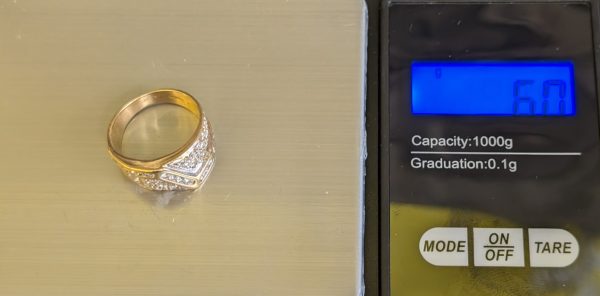 Unisex 18ct Yellow Gold Valuated Diamond Dress Ring - LG2779 - Image 4