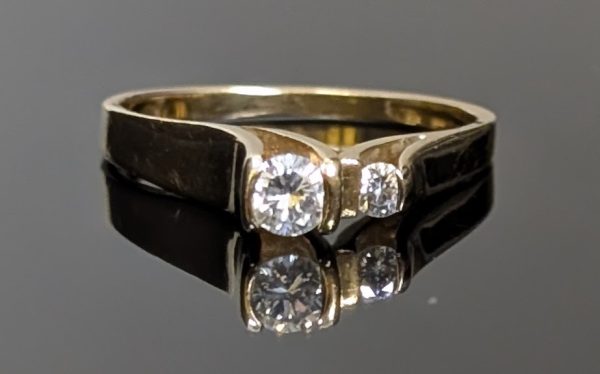 Vintage 18ct Yellow Gold Diamond Set Dress Ring - LG6578 - Image 11