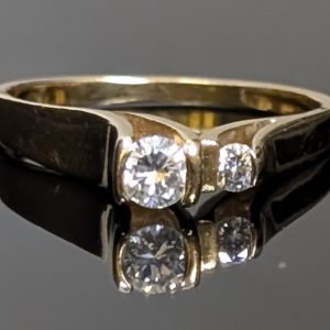 Vintage 18ct Yellow Gold Diamond Set Dress Ring - LG6578