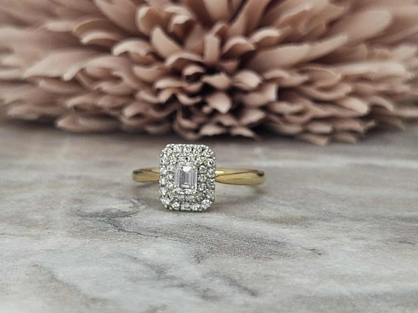 Valuated Ladies 14ct Yellow and White Diamond Double Halo Ring (3.11gms) - HL3966 - Image 8