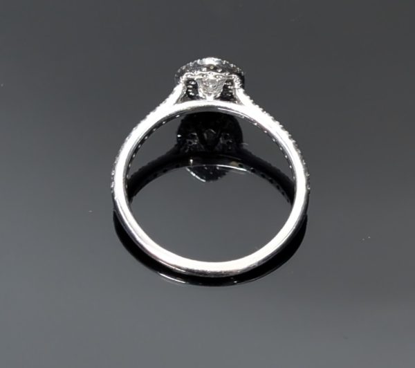 18ct White Gold Marquise Diamond Double Halo Engagement Ring - LG3376 - Image 7