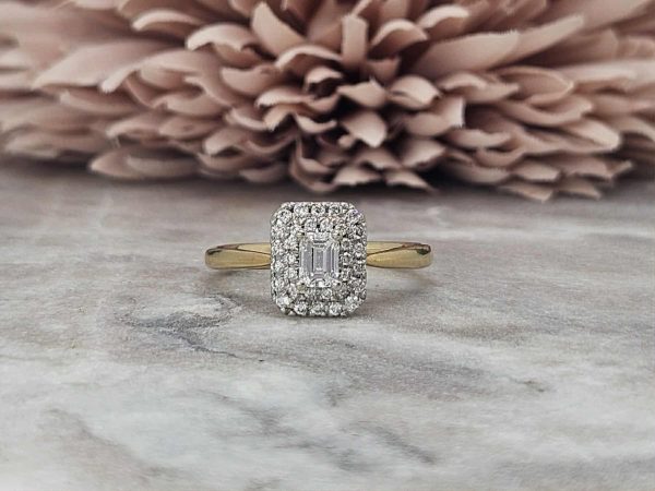 Valuated Ladies 14ct Yellow and White Diamond Double Halo Ring (3.11gms) - HL3966 - Image 7