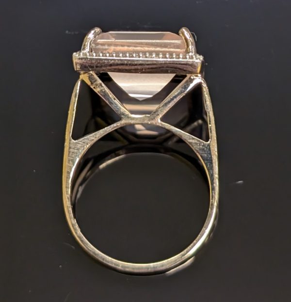 Vintage Style 9ct Gold Ring w/ Large Pink Stone - LG25525 - Image 5