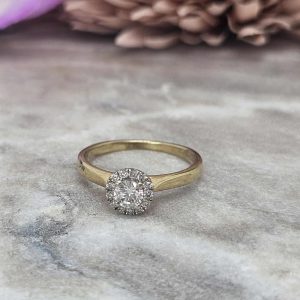Ladies Valuated 9ct Yellow Gold Diamond Ring (2.08gms) - HL7848