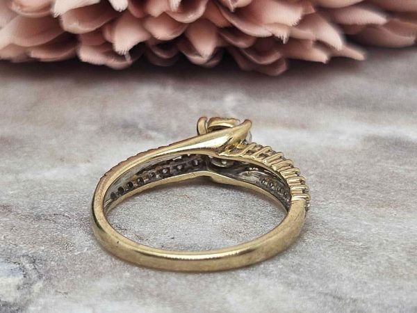 Ladies 9ct Yellow Gold Diamond Halo Ring (2.9gms) - HL11558 - Image 3