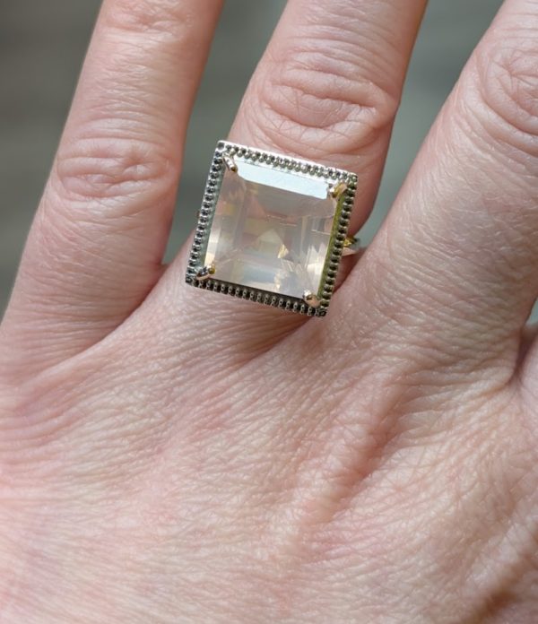 Vintage Style 9ct Gold Ring w/ Large Pink Stone - LG25525 - Image 6