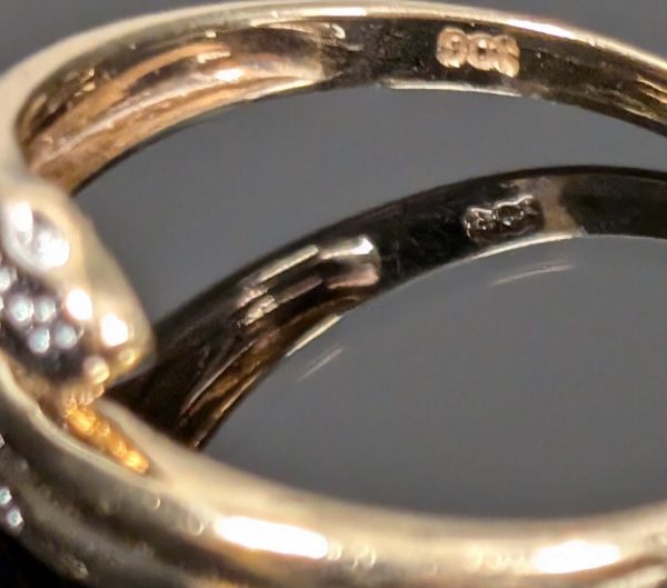 Unisex 9ct Gold Snake Ring - LG25063 - Image 7