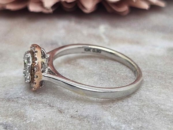 Ladies 10ct White Gold Diamond Double Halo Ring (2.9gms) - HL14264 - Image 9