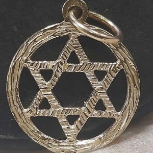 Unisex 9ct Yellow Gold Star of David Pendant (1.0gms) - HL25917