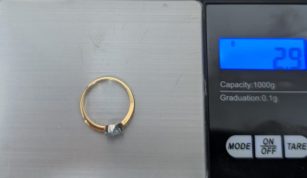 18ct Yellow Gold Aquamarine & Diamond Dress Ring - LG4567 - Image 12