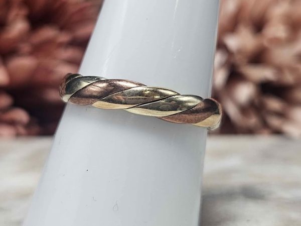 Unisex 9ct Tri-Tone Gold Band Ring (4.0gms) - HL15937 - Image 4