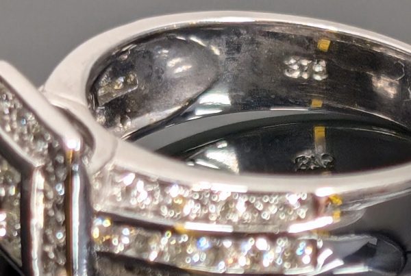 9ct White Gold Diamond Square Halo Engagement Ring - LG2604 - Image 13