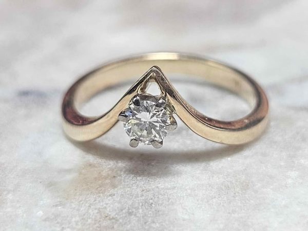 Ladies 14ct Yellow Gold Diamond Ring (2.7gms) - HL19280 - Image 2