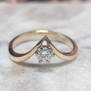 Ladies 14ct Yellow Gold Diamond Ring (2.7gms) - HL19280