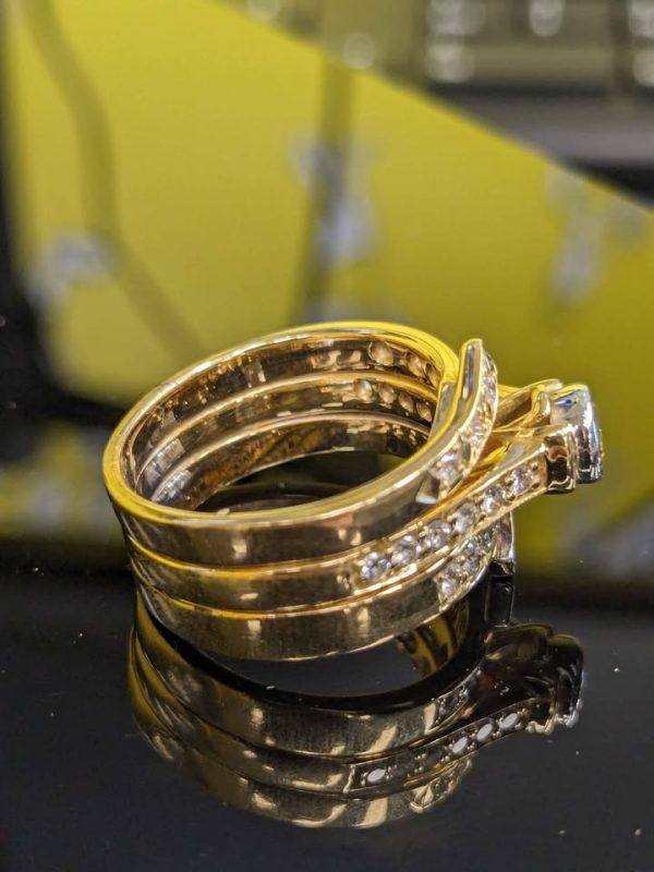 Valuated 18ct 2 Tone Yellow Gold Diamond Ring - Image 15