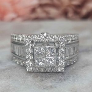 Ladies 14ct White Gold 2ct TDW Diamond Ring (9.9gms) - HL24987