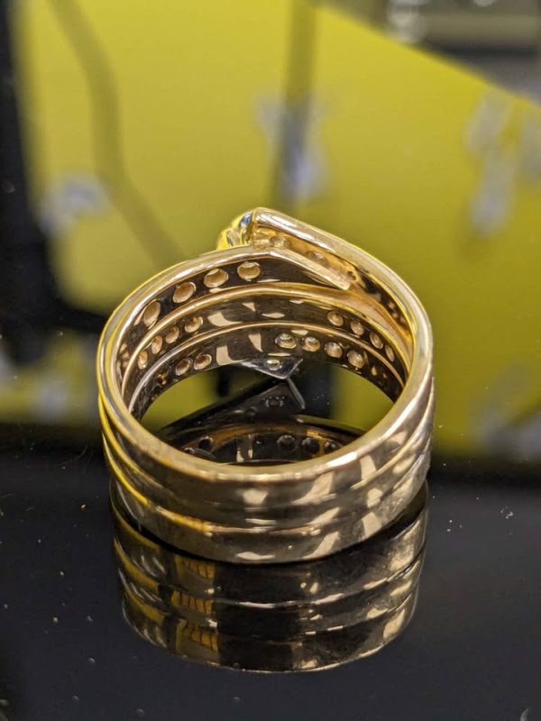 Valuated 18ct 2 Tone Yellow Gold Diamond Ring - Image 12