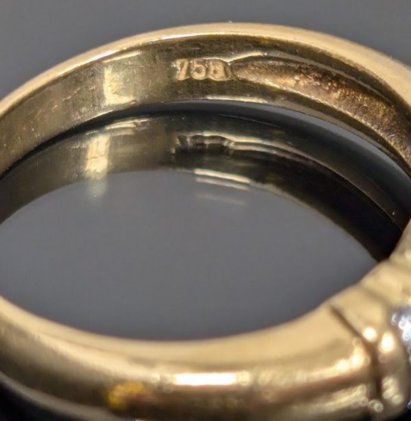 18ct Yellow Gold Bezel Set Diamond Ring - LG172 - Image 11