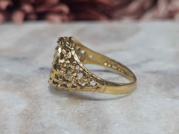 Unisex 9ct Yellow Gold Imperio Mexicano Peso Signet Ring (2.3gms) - HL25877 - Image 6
