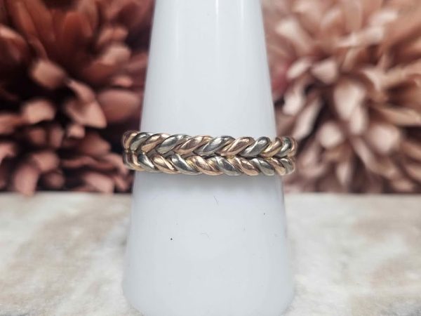 Unisex 9ct Tri-Tone Gold Band Ring (6.79gms) - HL21753-1 - Image 3