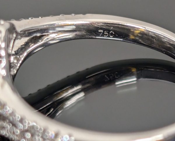 18ct White Gold Diamond Double Halo Ring (w/valuation) – Lg6982 - Image 3