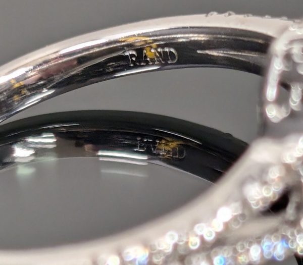18ct White Gold Diamond Double Halo Ring (w/valuation) – Lg6982 - Image 13