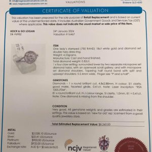 18ct White Gold Diamond Double Halo Ring (w/valuation) – Lg6982