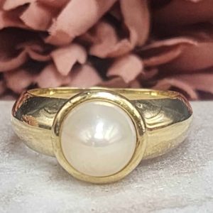 Ladies 18ct Yellow Gold Pearl Ring (7.0gms) - HL20745