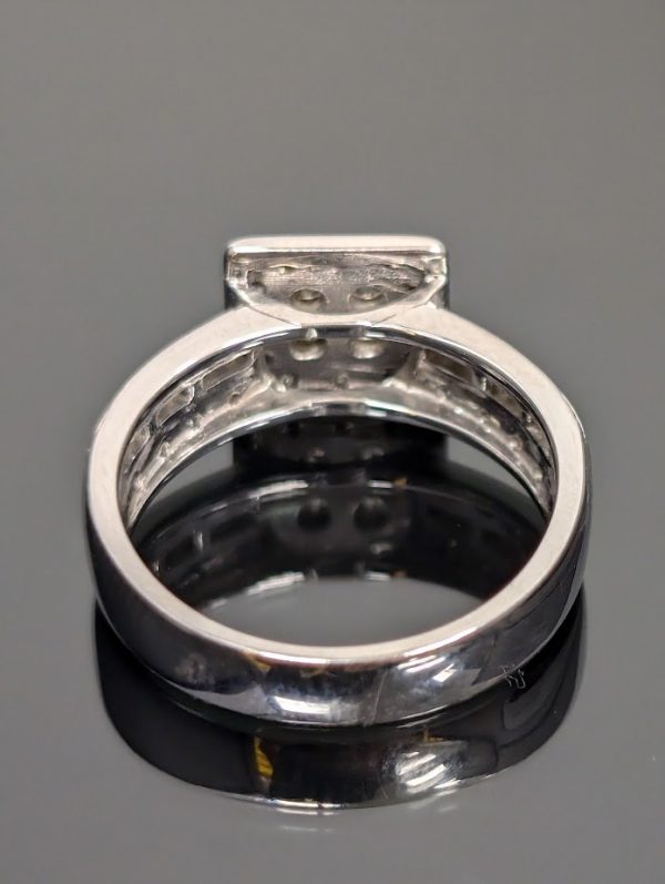 9ct White Gold Diamond Square Halo Engagement Ring - LG2604 - Image 14