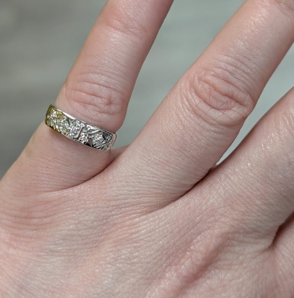 Vintage 18ct Gold Handmade Diamond Ring (w/Valuation) - LG2758 - Image 2