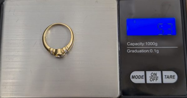 18ct Yellow Gold Bezel Set Diamond Ring - LG172 - Image 15