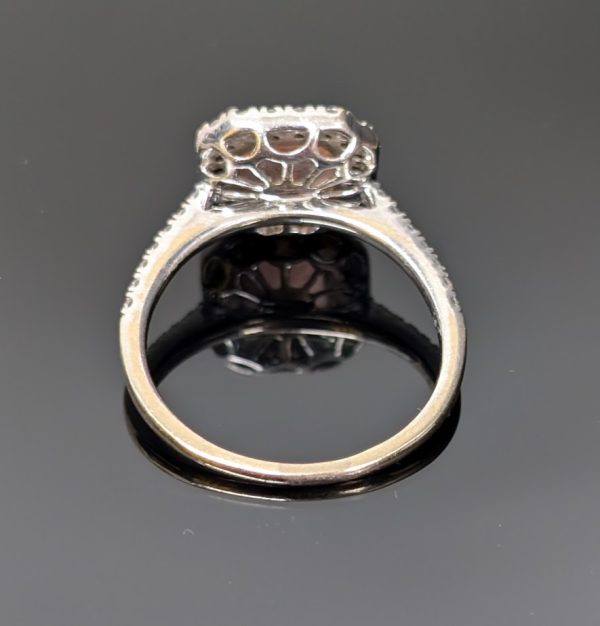 18ct White Gold Tourmaline & Diamond Halo Ring - LG25956 - Image 12