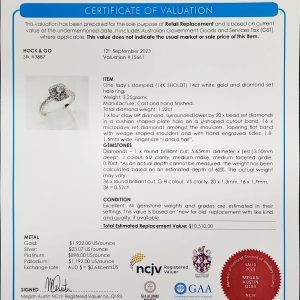 14ct White Gold Diamond Halo Engagement Ring - LG3887