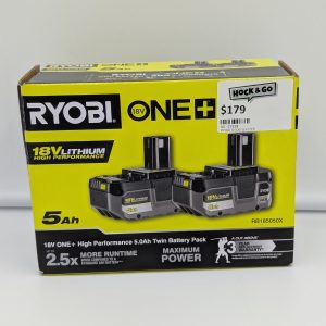 RYOBI 2X 5AH BATTERY TWIN PACK - LG27318