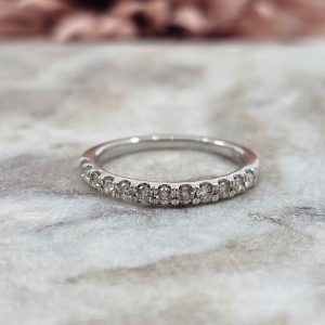 Ladies 14ct White Gold Diamond Band (1.7gms) - HL22375